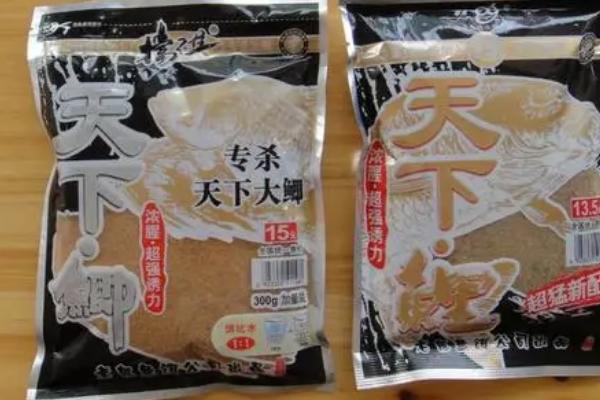 老鬼鱼饵的种类，包括九一八、速攻、螺鲤、天下鲫等经典饵料