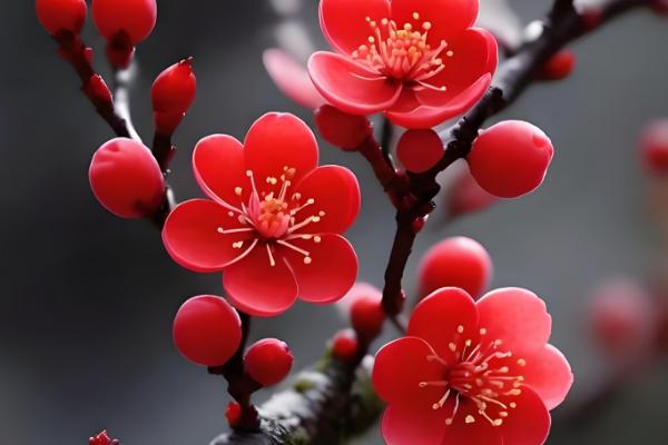 红色梅花的别称，叫红梅