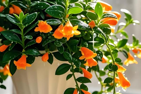 金鱼吊兰的扦插方式，用高锰酸钾溶液浸泡消毒后再插入土壤中