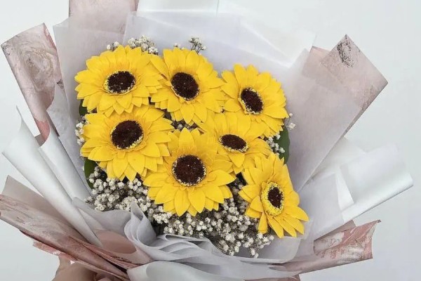 七朵向日葵有什么花语,代表沉默的爱、太阳光辉、忠诚的爱